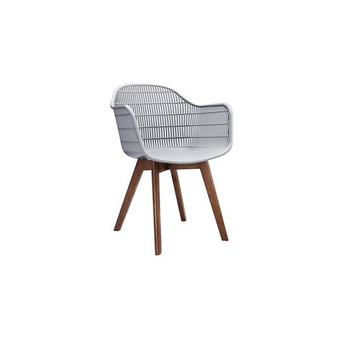 Silla Ocasional Enzza Gris Madera Gris / Nogal - Kessa.