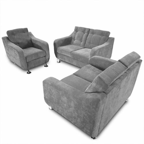 Loveseat City Velvet Gris Maderian// ENTREGA A CDMX Y ZONA METROPOLITANA.