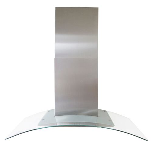 Campana Cocina IHD Modelo CH Milan 90 Cms En Acero Inox Y Cristal Curvo.