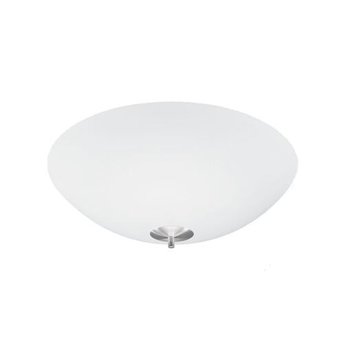 Lampara Techo Plafon 30cm Detalle Acero Vidrio Mate Maxxi.