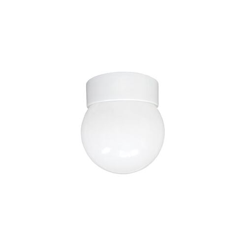 Lámpara Plafón Biselada Blanco 15cm Aluminio Opalino Maxxi.