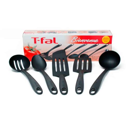 Juego De 5 Utensilios de Silicón Bienvenue Para Cocina En Caja T-fal 27439000M1.