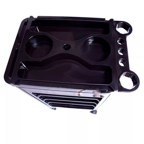Mesa Auxiliar Barberia  5 Cajones Carrito Con Ruedas Salon Estetica