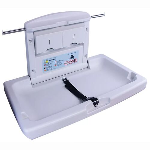 Cambiador Para Bebe Pañales Horizontal Pared Empotrable  Comercio Gris