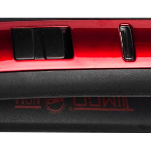 Plancha Alaciadora Timco para cabello húmedo y seco Wet&Dry color negro y rojo modelo PTWD.