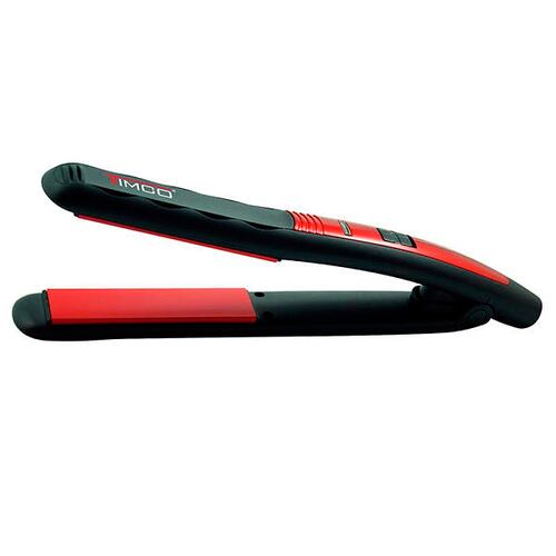 Plancha Alaciadora Timco para cabello húmedo y seco Wet&Dry color negro y rojo modelo PTWD.