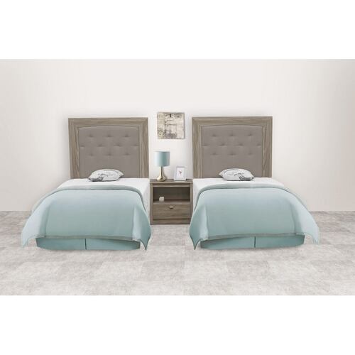 Recamara Gemela Garone Gris Olivo - Kessa.