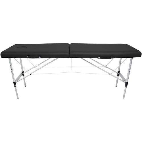 Cama De Masaje Plegable Camilla Spa Fisioterapia Ajustable 110 kg Base Aacero Negra Nanofort