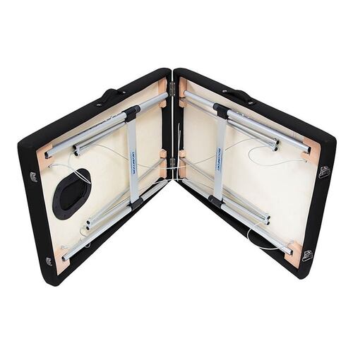 Cama De Masaje Plegable Camilla Spa Fisioterapia Ajustable 110 kg Base Aacero Negra Nanofort