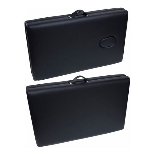 Cama De Masaje Plegable Camilla Spa Fisioterapia Ajustable 110 kg Base Aacero Negra Nanofort