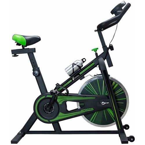 Bicicleta Fija Estática Spinning Profesional 10kg Fitness Cardio Gym Verde Centurfit.