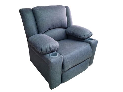 RECLINABLE SHERATON CURRY GRIS  ESPACIO MUEBLES  (ENTREGA UNICAMENTE EN CDMX Y AREA METROPOLITANA)