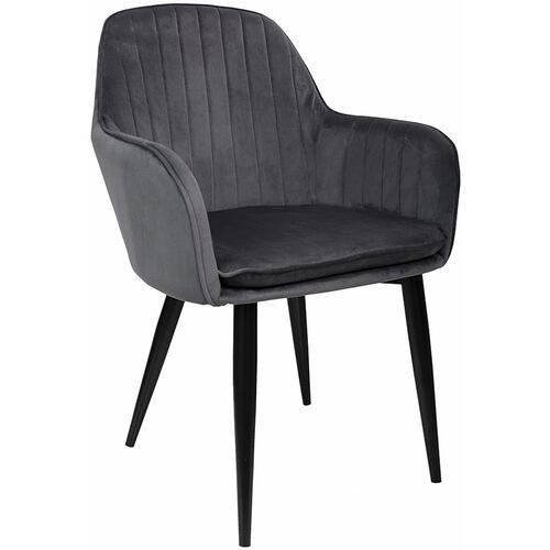 Sillon Eames Tapizado Brazo Silla Gris Sala Vintage