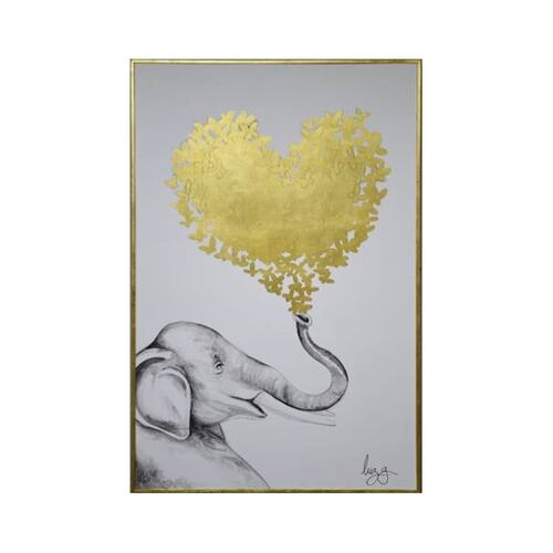 Cuadro Decorativo Corazon Elefante - Kessa.