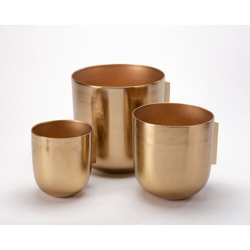 Set De 3 Macetas Doradas - Kessa.