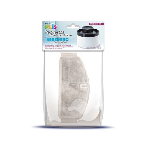 2 Cartuchos Filtro Fuente Agua Plato Perro Fancy Pets 2 Llitros