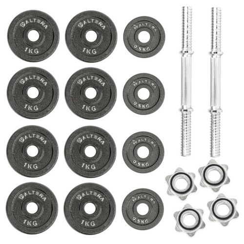 Set de Mancuernas 12 Discos Pesos .5 y 1 kg Incluye Estuche de Plastico