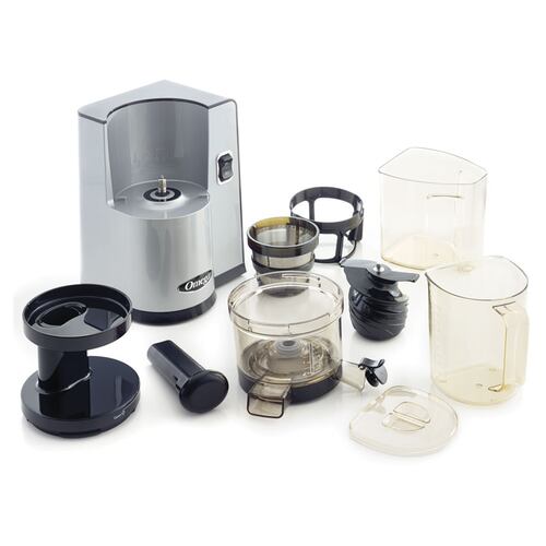 Extractor De Jugos Vertical Prensa Fría Doméstico Plata Omega VSJ843QS