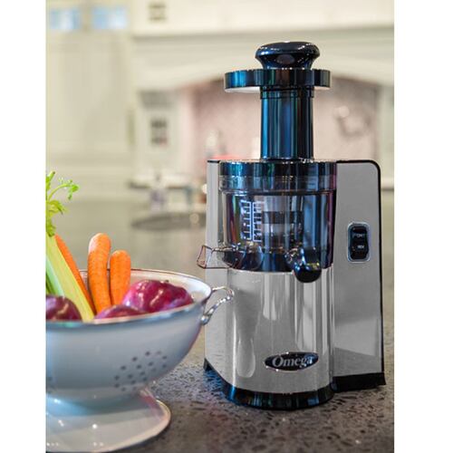 Extractor De Jugos Vertical Prensa Fría Doméstico Plata Omega VSJ843QS