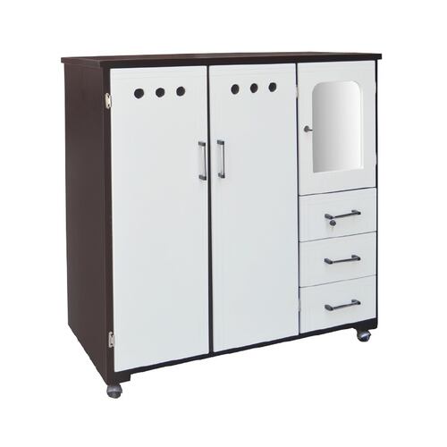 Comoda Diana Chocolate y Blanco - Kessa.