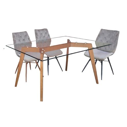 Mesa de Comedor CT331 Natural - Kessa.