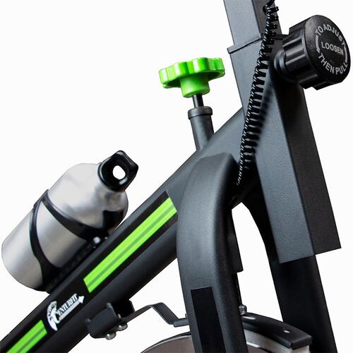 Bicicleta Fija Estática Spinning Profesional 10kg Fitness Cardio Gym Verde Centurfit.