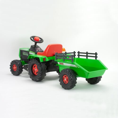 Montable Electrico Tractor Dump Infantil Juguetes Track 6V Injusa