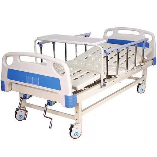 Cama Hospital Manual 2 Posiciones Barandales Aajustables 260kg Incluye Colchon Soporte Suero Hospitalaria