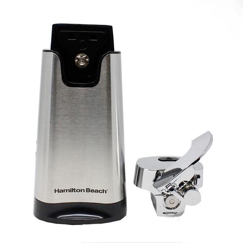 Abrelatas Electrico Con Afilador De Cuchillo Y Destapador De Regalo Plata Hamilton Beach 76778
