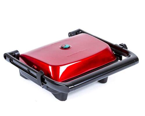 Paninera Parrilla Panini Press Roja Hamilton Beach 25462z