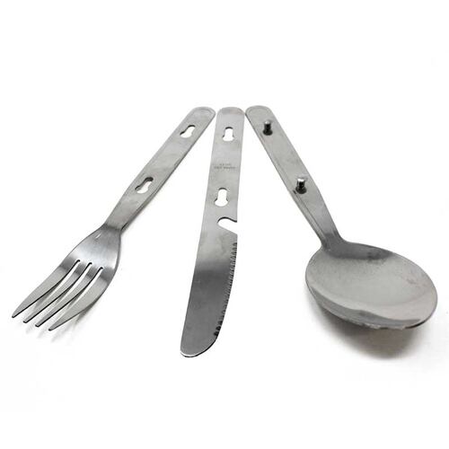  Set De 3 Cubiertos Con Estuche Para Campismo Wenzel 50000.