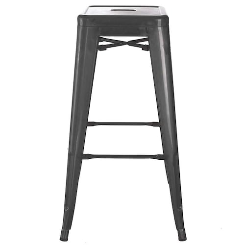 Banco Tolix Kit 2 Bancos Silla Metal  Cafeteria Industrial Vintage Plata