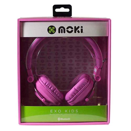 Audífonos de Diadema Bluetooth para Niño y Niña Exo Kids Rosa Moki