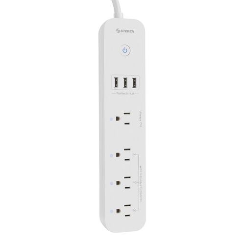  Multicontacto Wi-fi 4 Salidas Triple Cargador Usb Steren