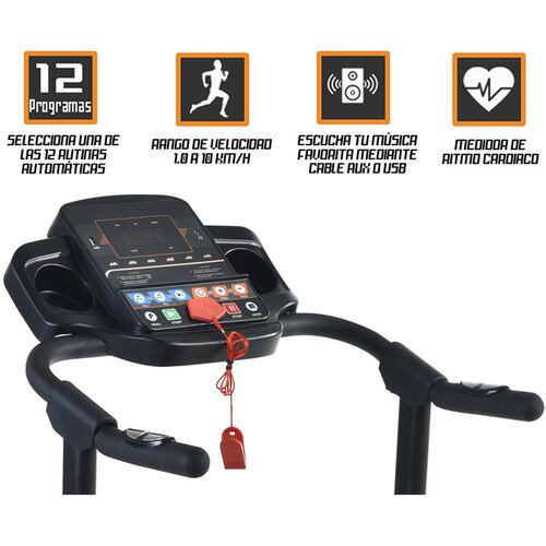Caminadora Electrica Plegable Centurfit 1.25 Hp  12 Programas Fitness