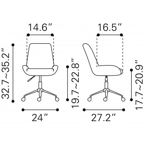 Silla de Oficina Loft Rojo - Kessa.