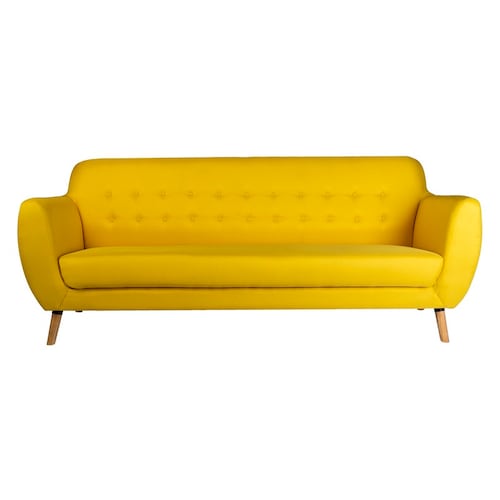 Sofa de 3 plazas Vara Amarillo - Kessa.