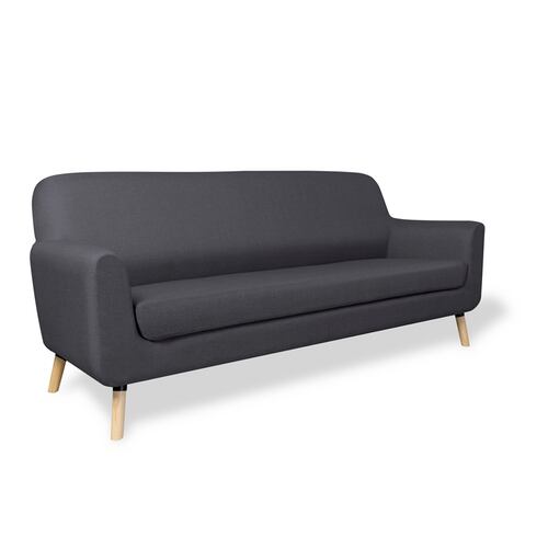 Sofa de 3 plazas Arizona Gris obscuro - Kessa.