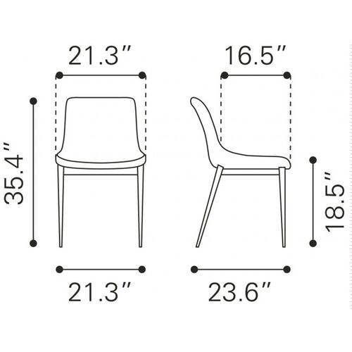 Silla de Comedor Magnus Gris/Nuez - Kessa.