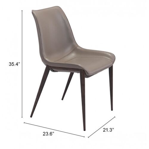 Silla de Comedor Magnus Gris/Nuez - Kessa.