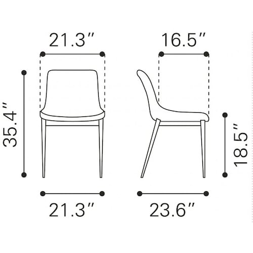 Silla de Comedor Magnus Blanco/Nuez - Kessa.