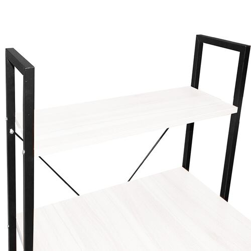 Escritorio Minimalista Metal Trabajo, Hogar y Oficina Repisas Blanco