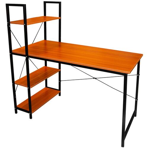 Escritorio Minimalista Kit Silla Oficina Reclinable Cabecera Ajustable Naranja