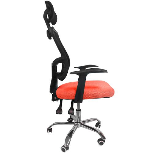Escritorio Minimalista Kit Silla Oficina Reclinable Cabecera Ajustable Naranja