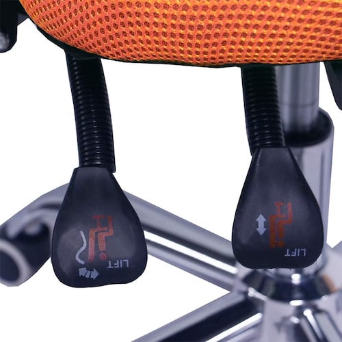 Escritorio Minimalista Kit Silla Oficina Reclinable Cabecera Ajustable Naranja
