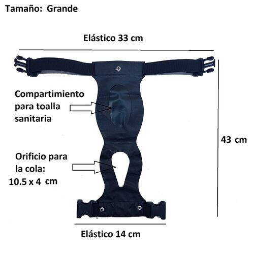 Calzón P/ Toalla Sanitaria Perro Grande Celo Fancy Pets.
