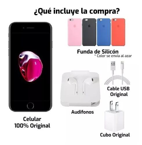 CELULAR Reacondicionado Grado A iPhone 7 PLUS 32GB ORO ROSADO + KIT DE ACCESORIOS.