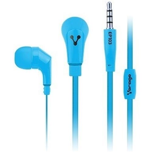 Audifonos Vorago EARPHONES 103 Microfono Azul 3.5mm EP-103-BL.
