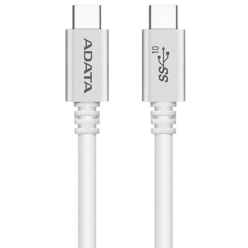 Cable USB C a USB C 3.1 Gen2 Adata Blanco 1 Metro ACC3AL-100CM-CSV