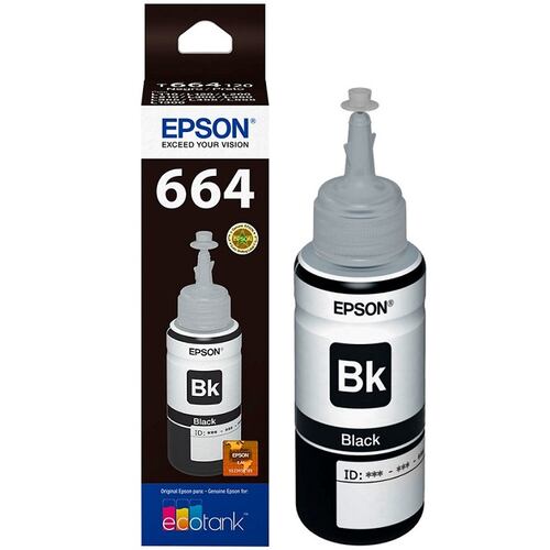 Tinta Epson T664120-AL Negro 70ML.